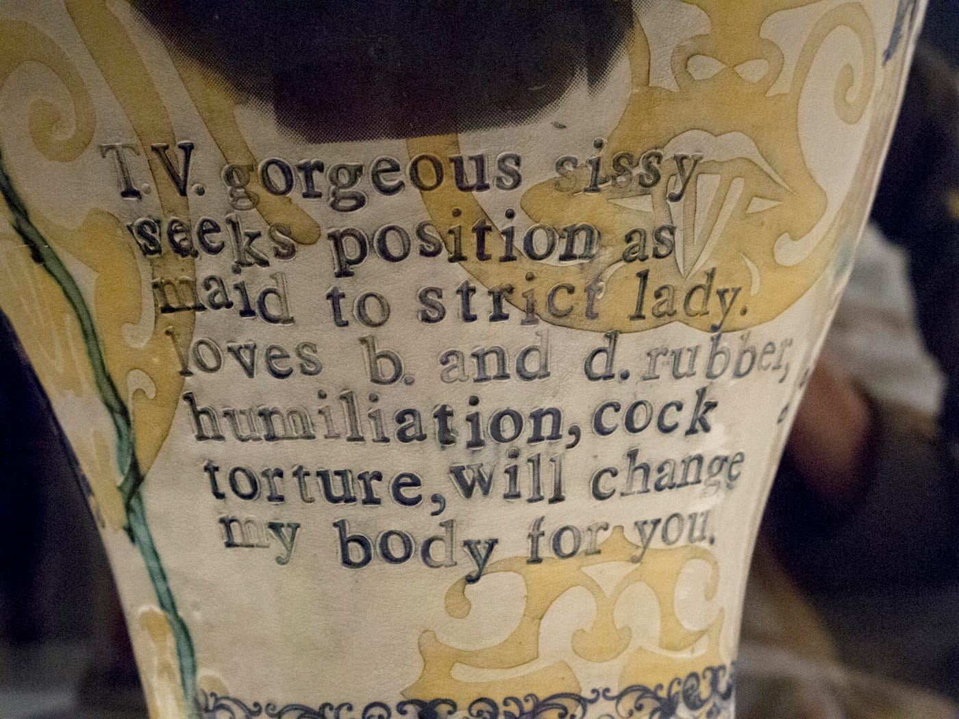 12.Sex and Drugs and Earthenware detail