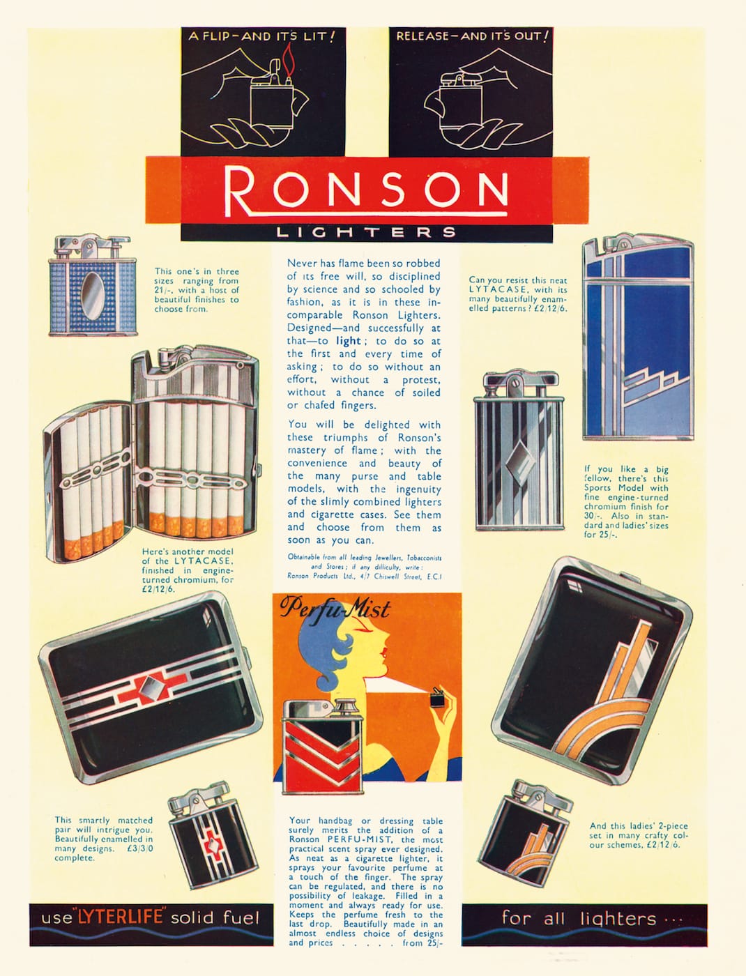 Advertisement for Ronson Art Metal Works (1925) (© Rodney and Diana Capstick-Dale)