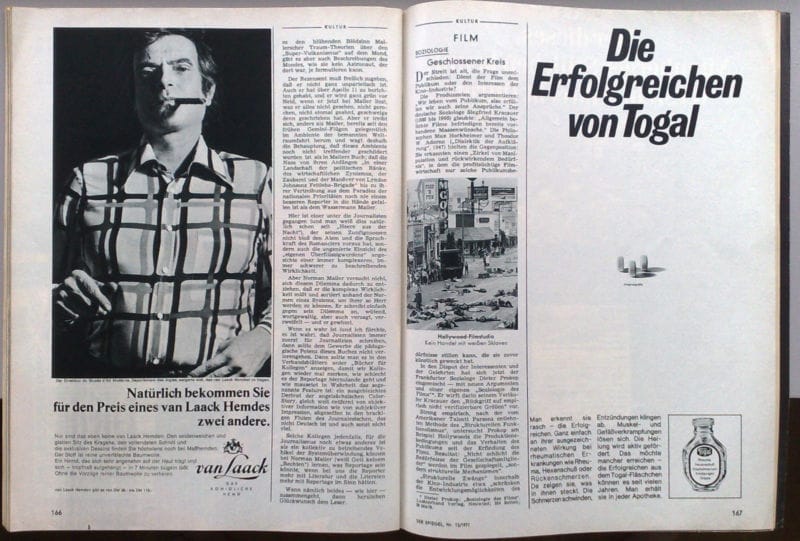 The Broothaers ad in Der Spiegel. Scan courtesy of Joe Scanlan