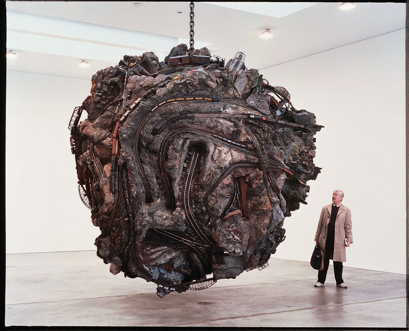 Still from 'Burden' featuring Chris Burden's sculpture "Medusa's Head" (1990) (courtesy Timothy Marrinan and Richard Dewey)