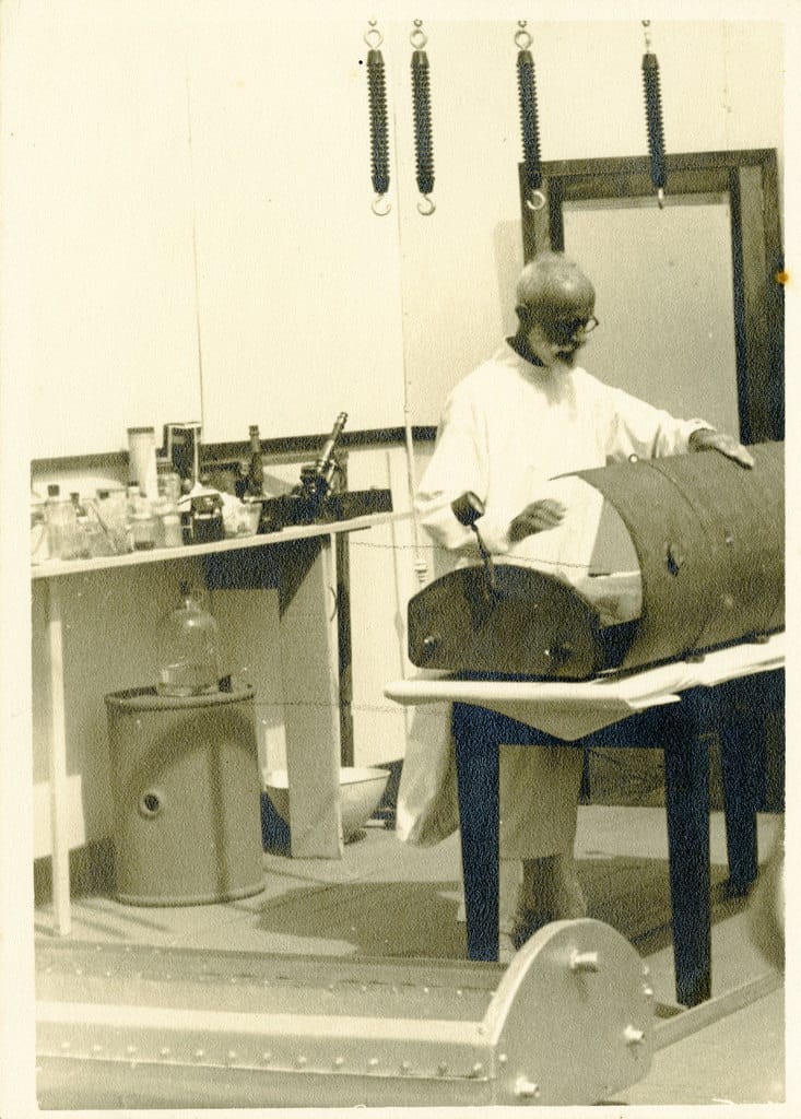 Carl Tanzler, aka Count von Cosel, at work as a radiologist in Key West's U.S. Marine Hospital (via Florida Keys Public Library/Flickr)