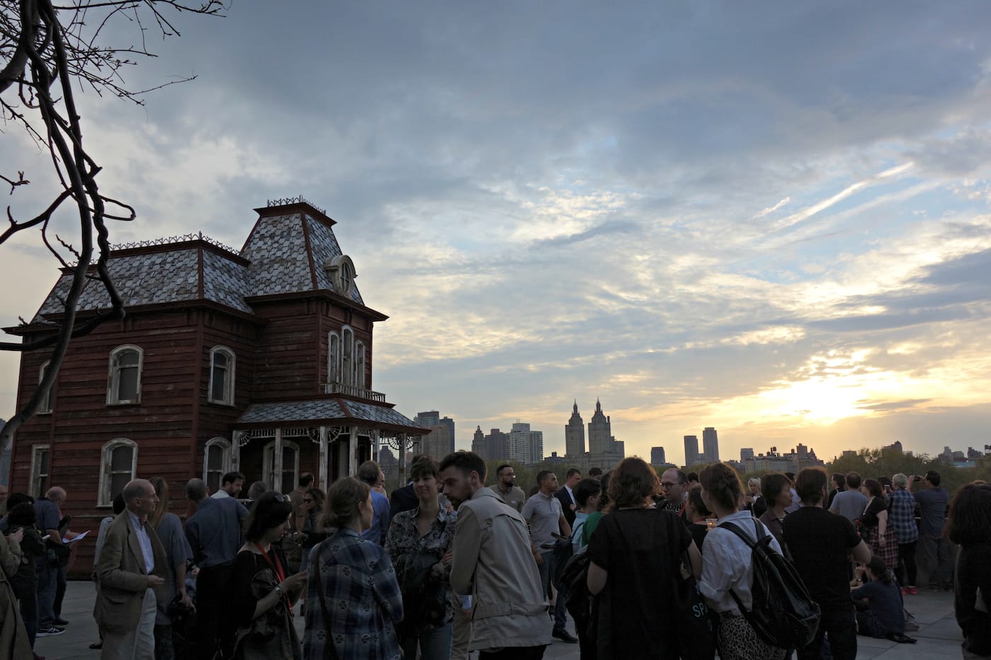 Cornelia Parker, "Transitional Object (PsychoBarn)" on the roof of the Metropolitan Museum of Art