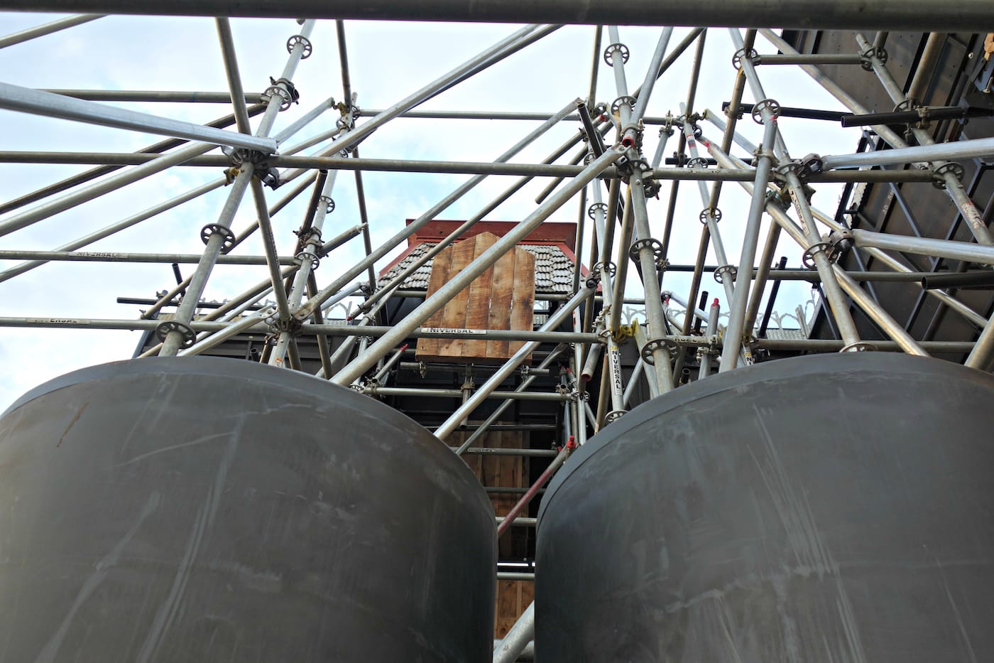 Cornelia Parker, "Transitional Object (PsychoBarn)" on the roof of the Metropolitan Museum of Art