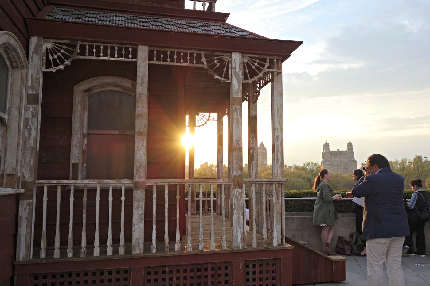 Cornelia Parker, "Transitional Object (PsychoBarn)" on the roof of the Metropolitan Museum of Art