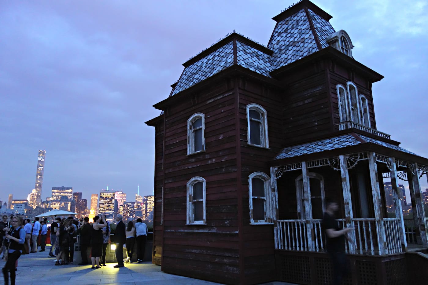 Cornelia Parker, "Transitional Object (PsychoBarn)" on the roof of the Metropolitan Museum of Art