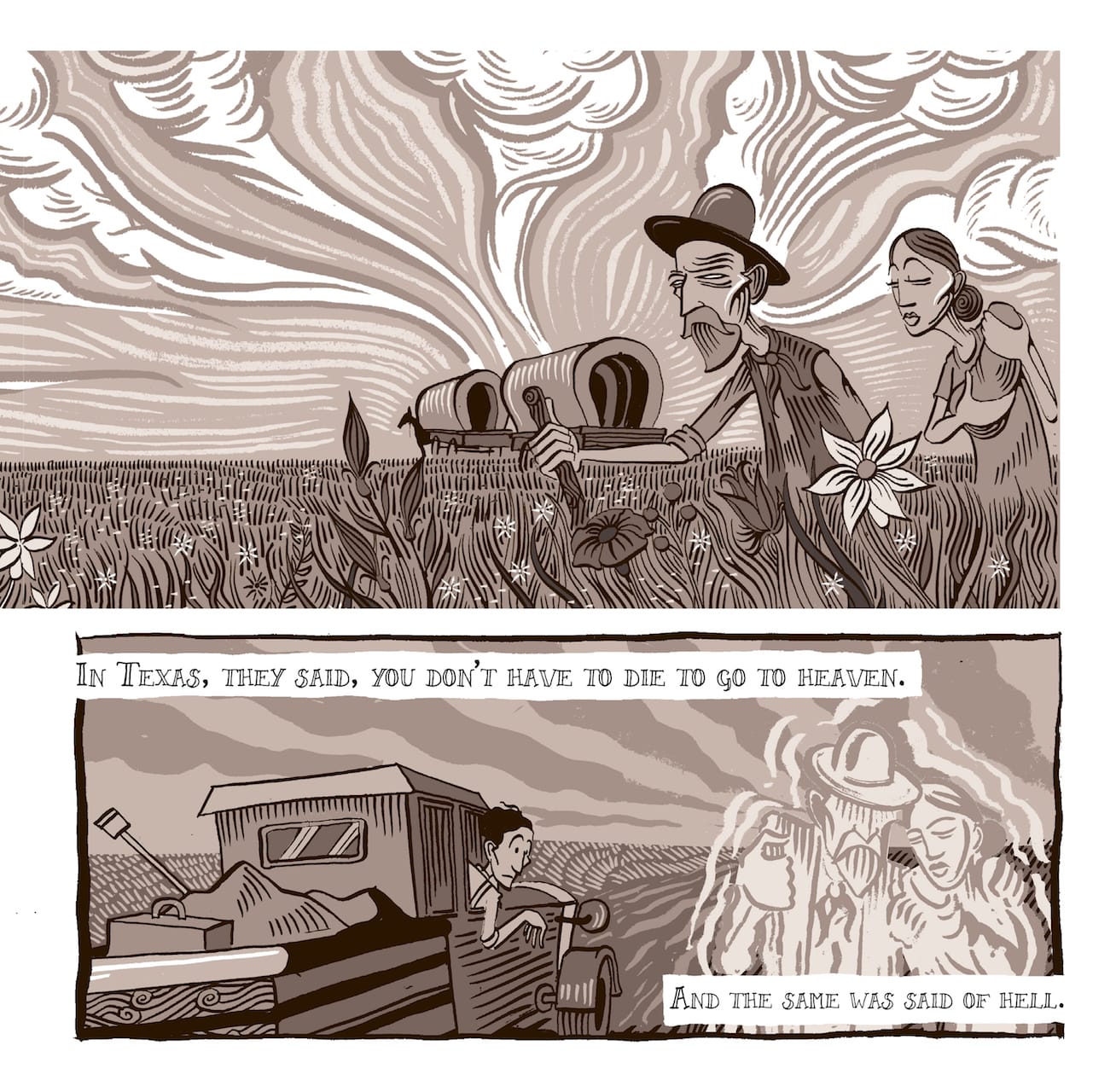 Page from 'Woody Guthrie and the Dust Bowl Ballads' (courtesy Abrams Books)
