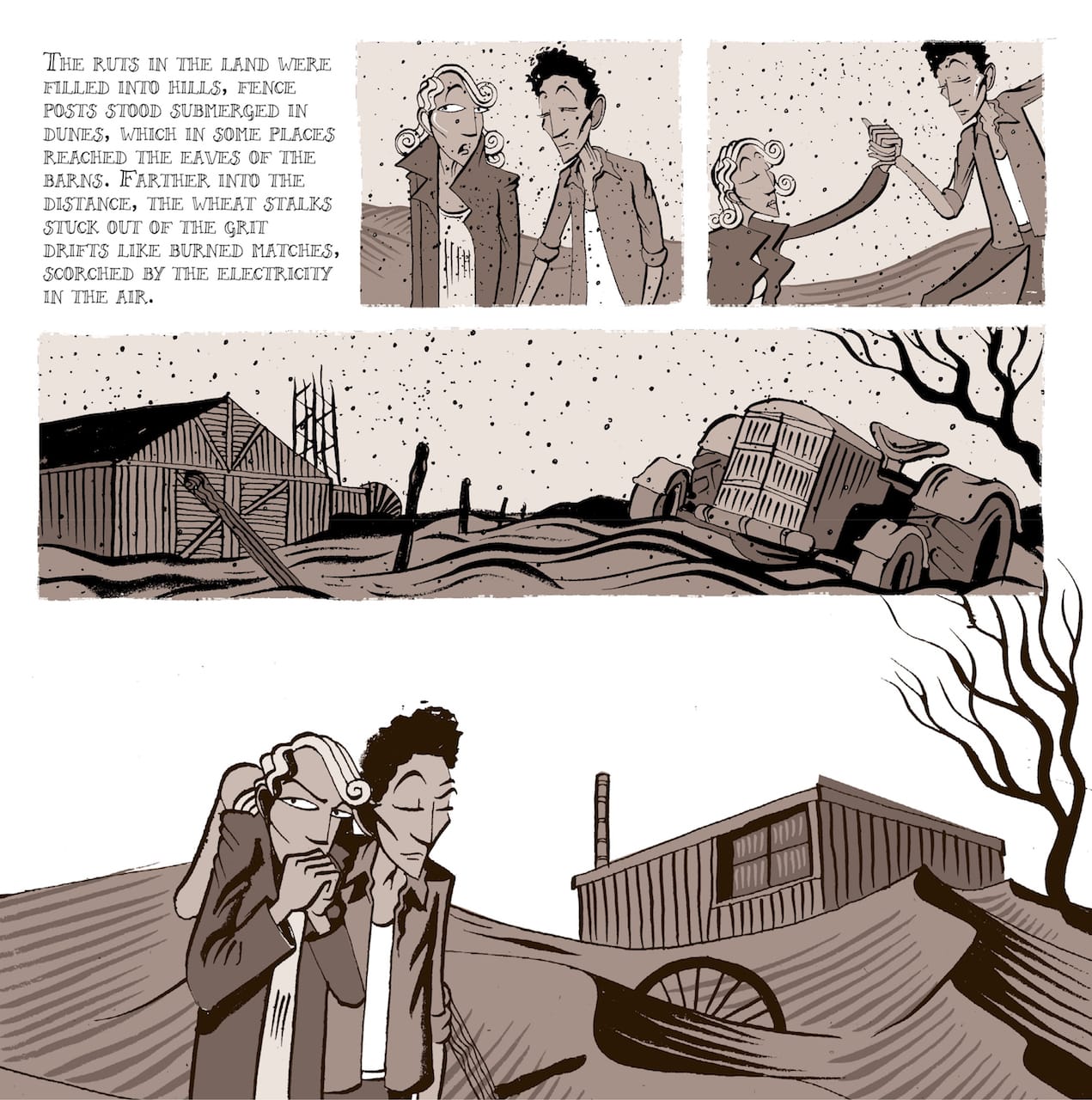 Page from 'Woody Guthrie and the Dust Bowl Ballads' (courtesy Abrams Books)