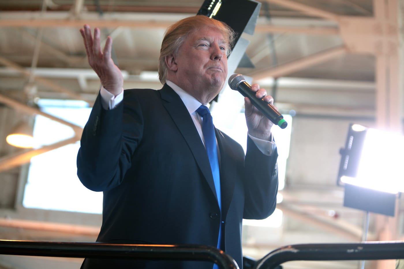 Donald Trump speaking in Mesa, Arizona, on December 16, 2015 (photo by Gage Skidmore/Flickr)