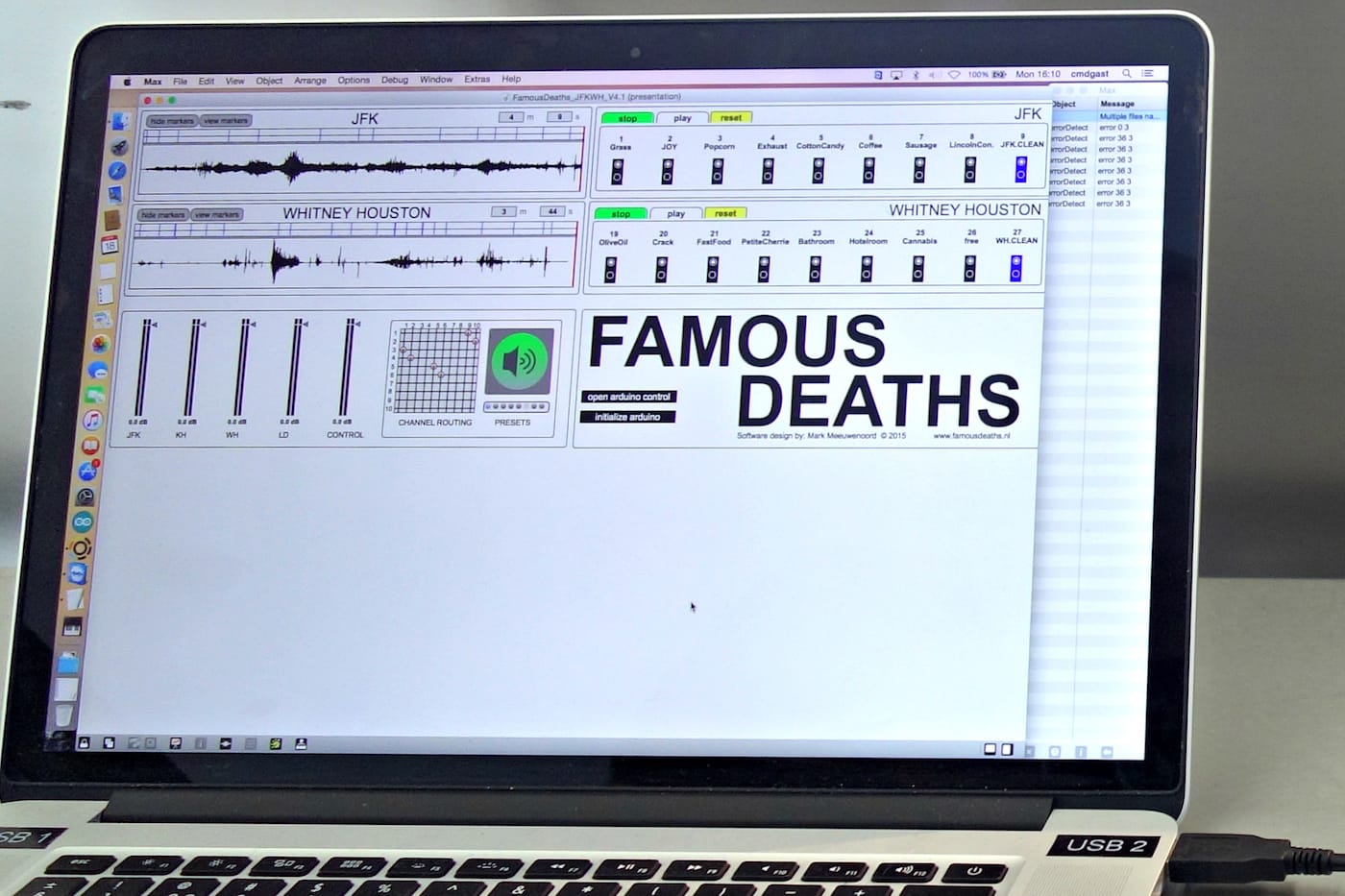 'Famous Deaths' installation view