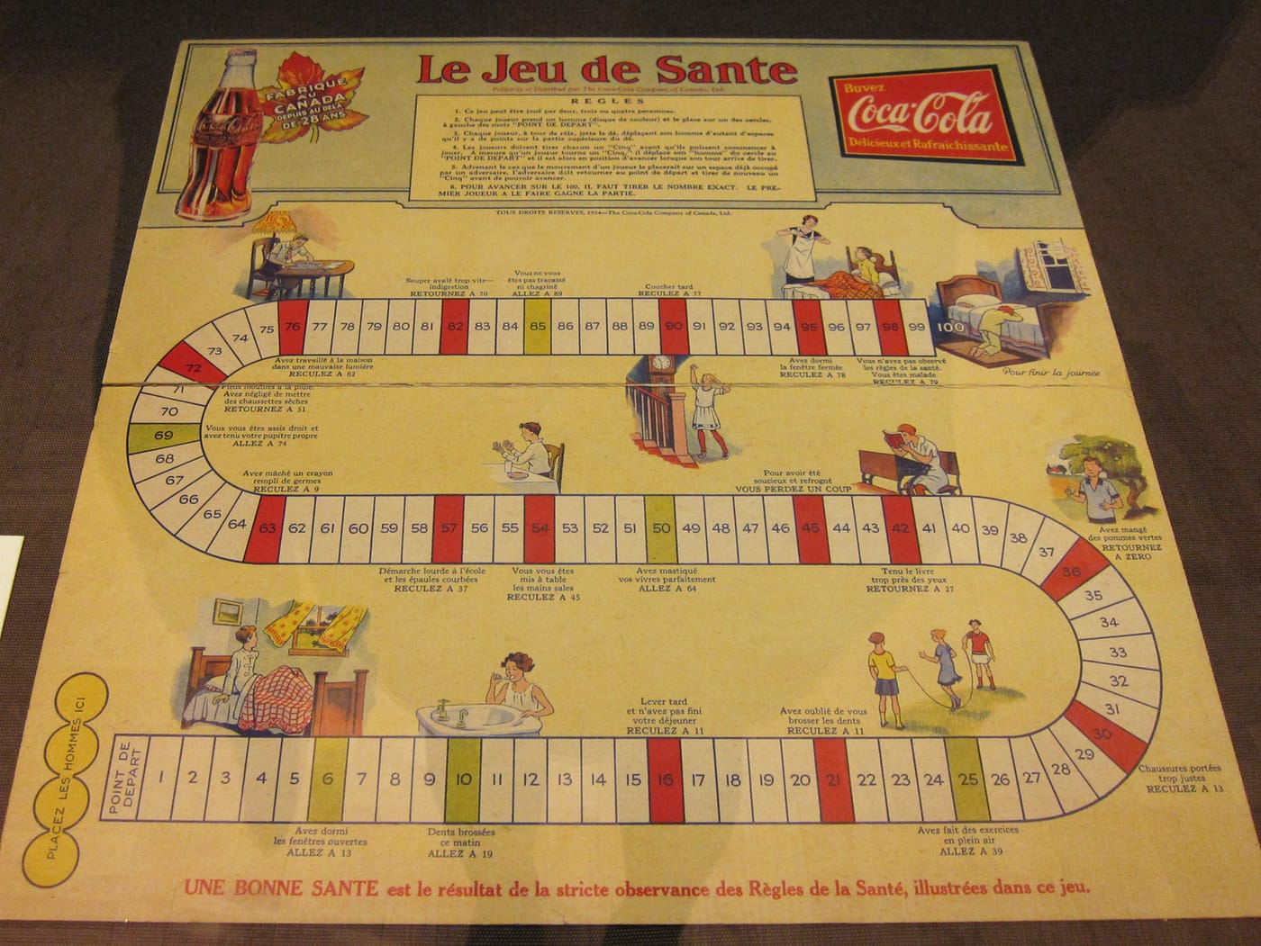 "Le Jeu de Sante," published by the Coca-Cola Company of Canada Ltd. in 1934 (click to enlarge)
