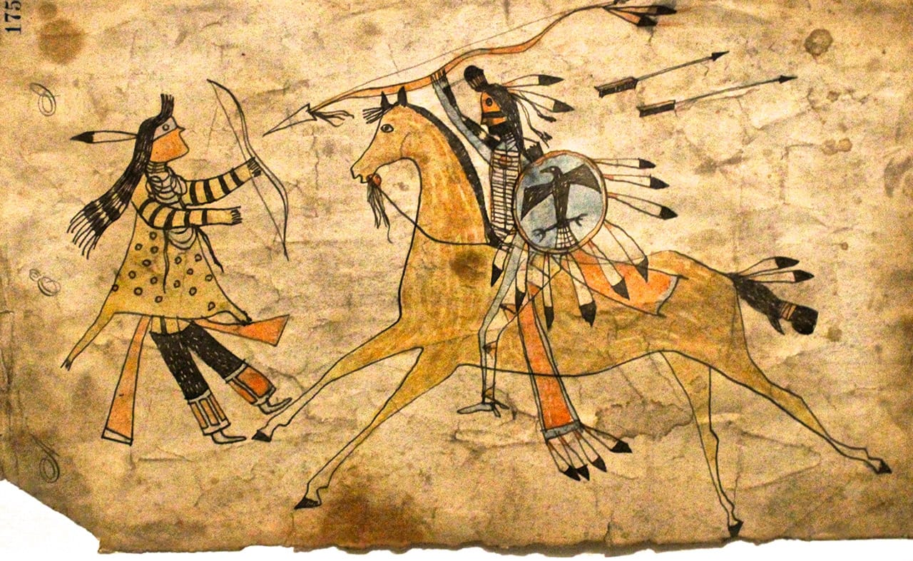 Detailed example of pictographic art of the Plains