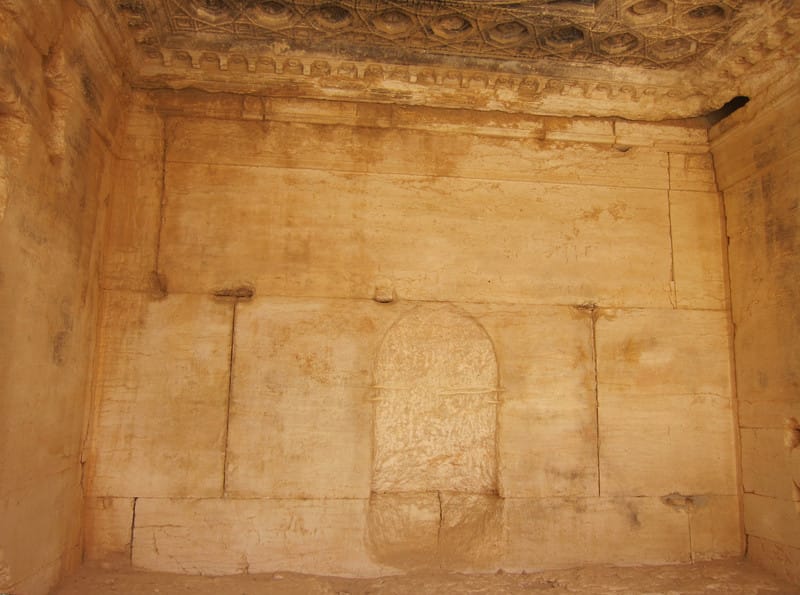 South chamber of Temple of Bel with mihrab (photo by Sean Leatherbury/Manar al-Ahtar)