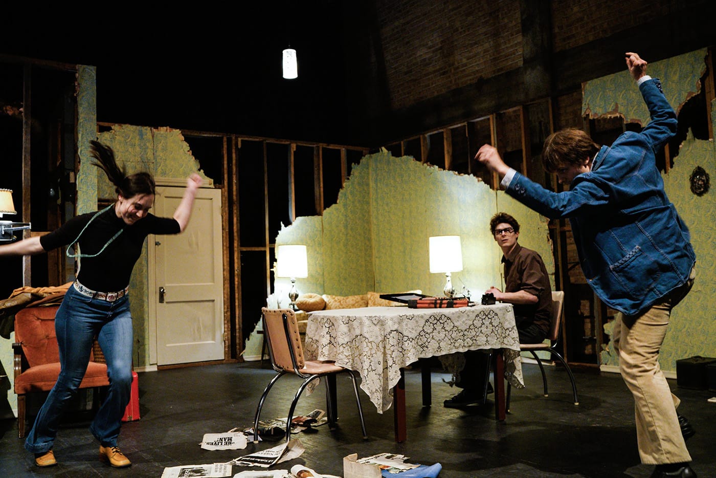 Violent mood swings are the watchword of the performance, for players and audience alike