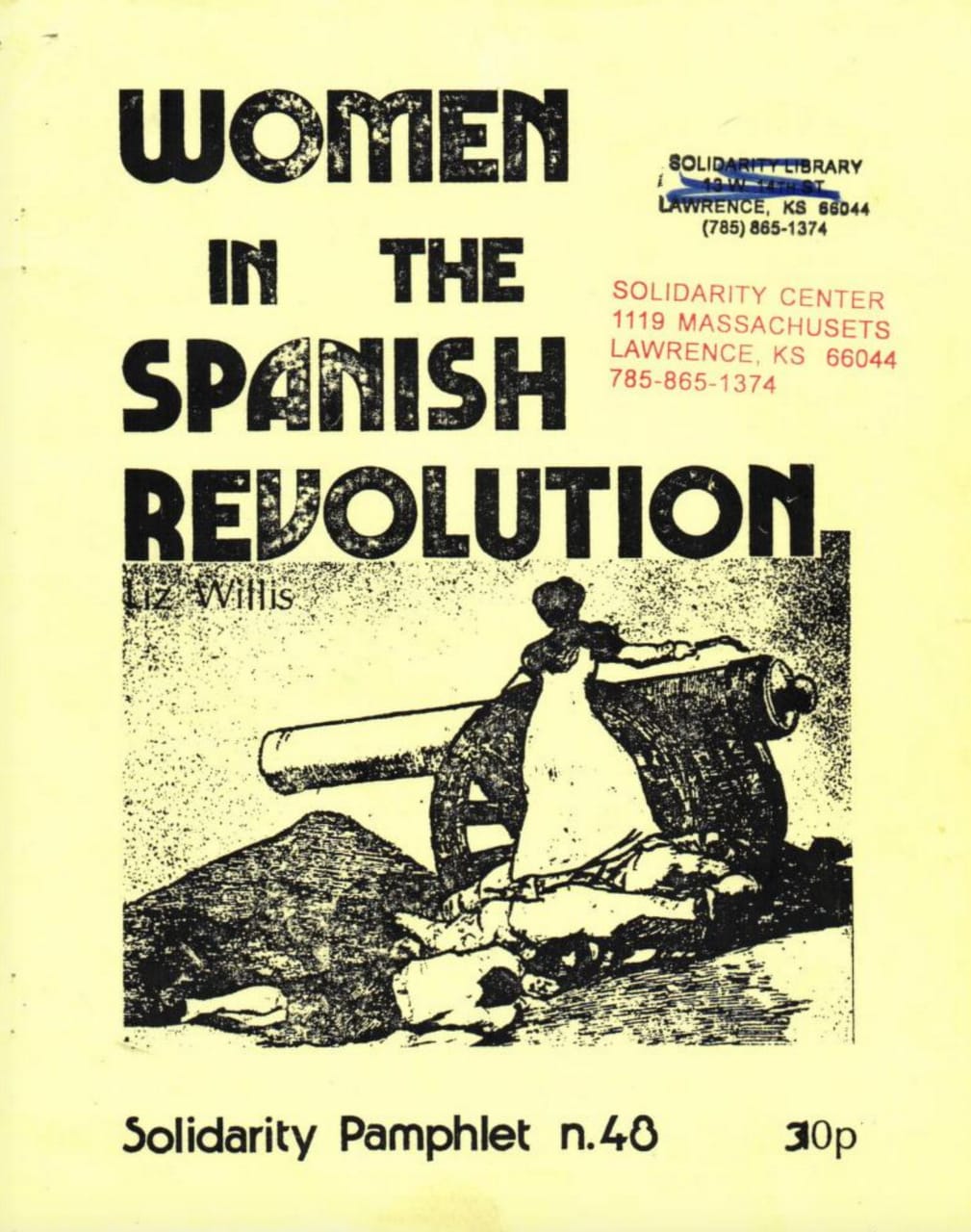 Solidarity Pamphlet no. 48: Women in the Spanish Revolution by Liz Willis (1975)