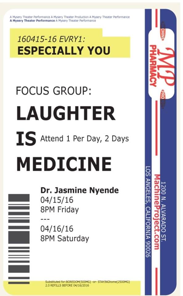 Jasmine Nyende: Laughter is Medicine (via machineproject.com)