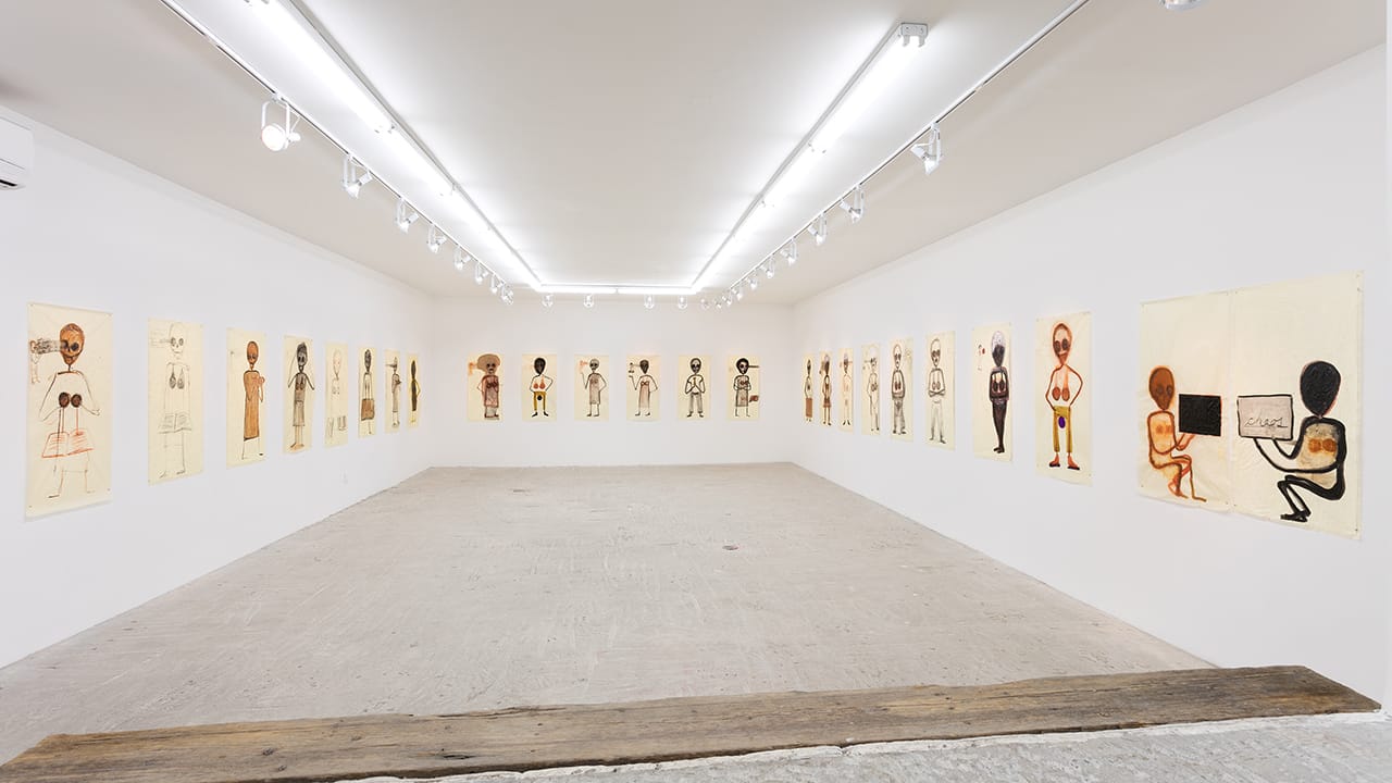 Installation view, 'Mira Schor: Death Is a Conceptual Artist' at Lyles & King (all images courtesy Lyles & King) (click to enlarge)