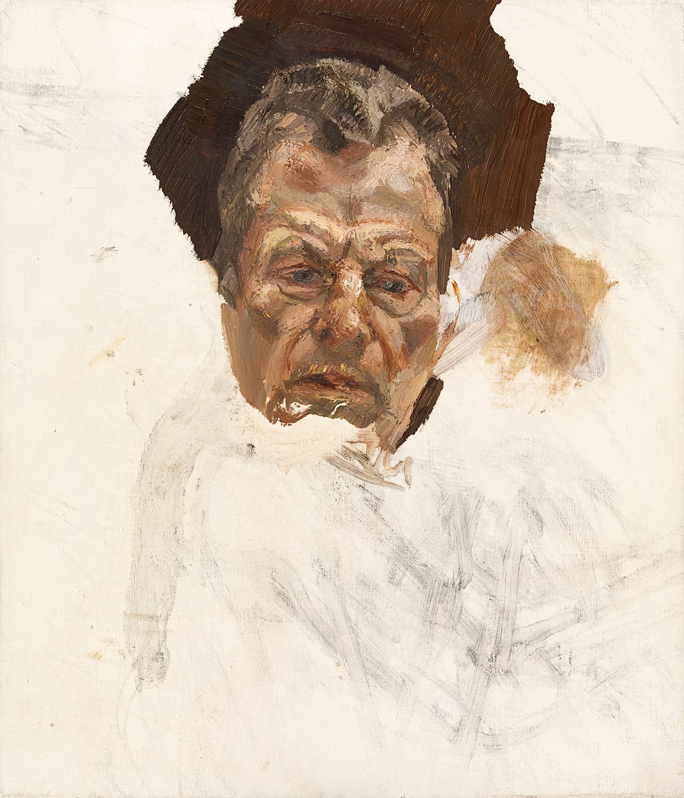 Lucian Freud, "Self-Portrait," oil on canvas (© Lucian Freud Archive)