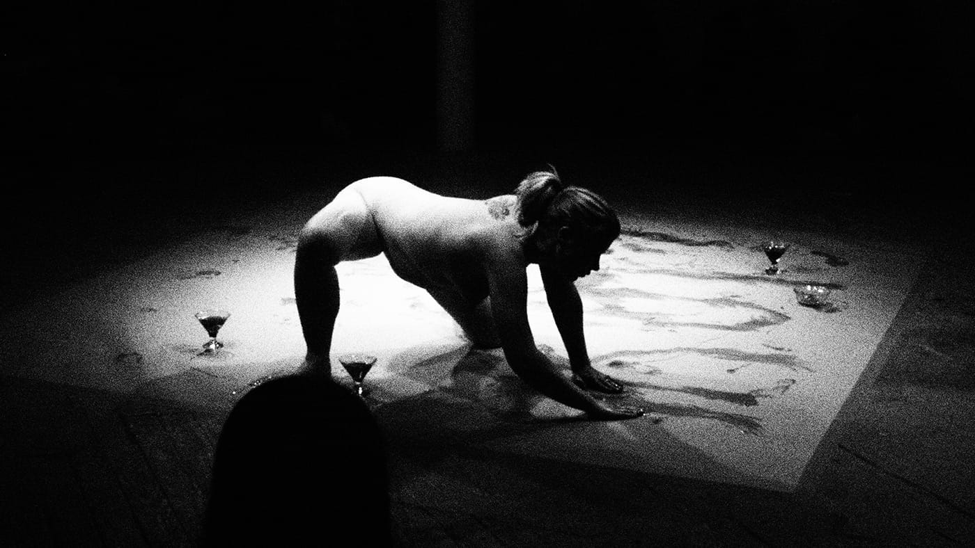 Madison Young performing 'Radical Slow' at Grace Exhibition Space