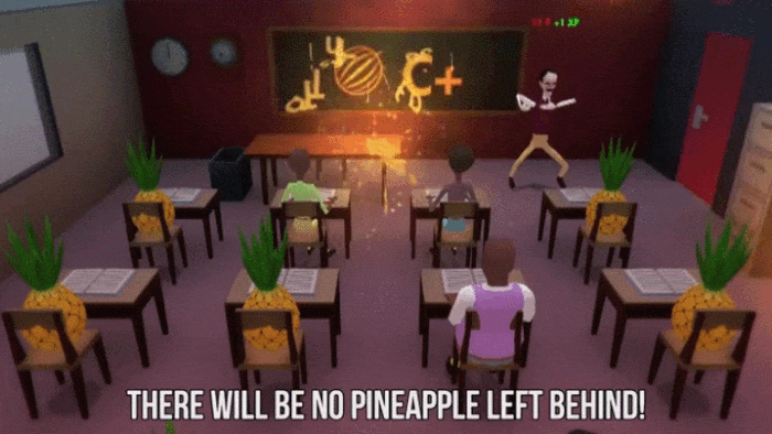 'No Pineapple Left Behind' by Subaltern Games (GIF by the author for Hyperallergic, via YouTube)