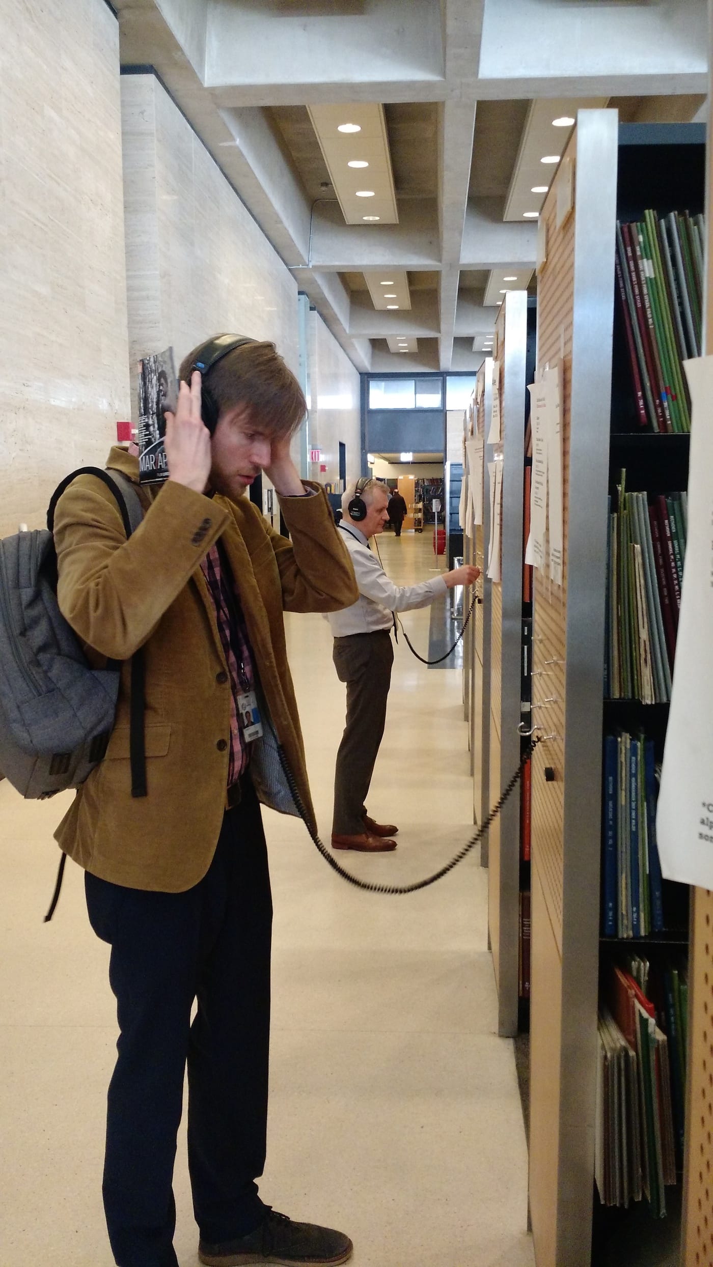 Listening to the stacks in 'Archives of Sound' (courtesy NYPL)