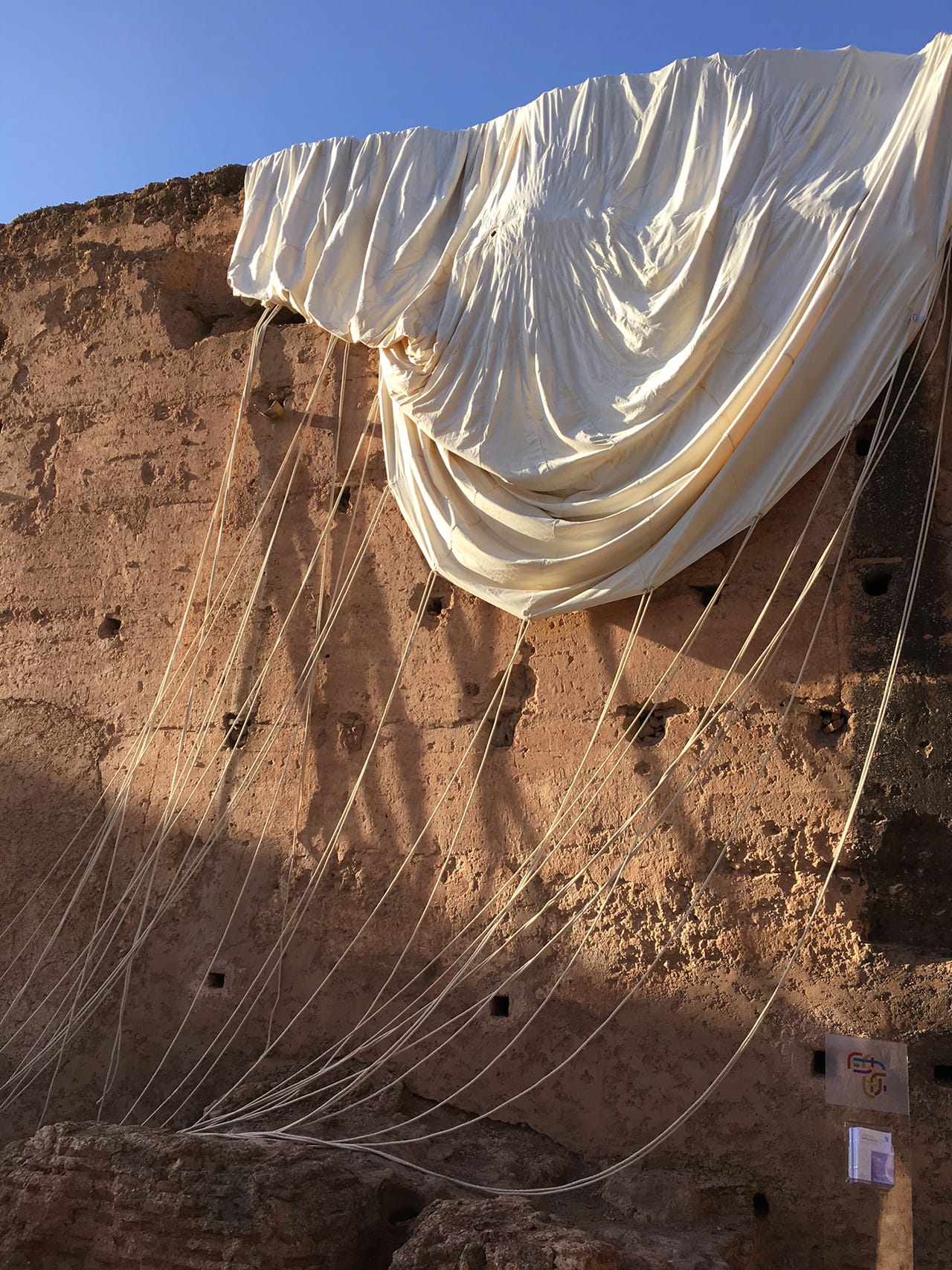 Radhika Khumji, "Stay Safe" (photo by the author for Hyperallergic)