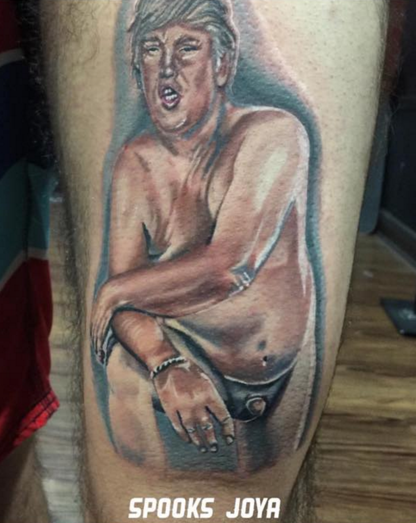 A finished tattoo by Spooks Joya, owner of the Florida-based Pride N Envy Tattoos (photo by Hector Santos)