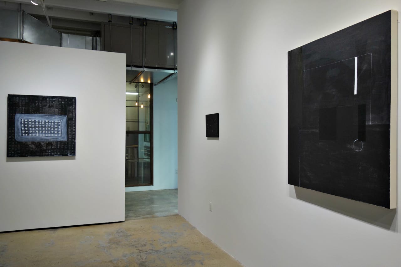 Installation view of 'Torkwase Dyson: Unkeeping' (photo by the author for Hyperallergic)