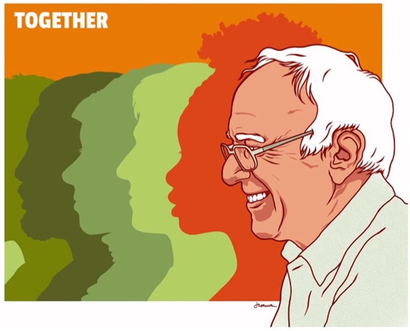 Jermaine Rogers "Together" (2016) (image courtesy of Bernie 2016) 