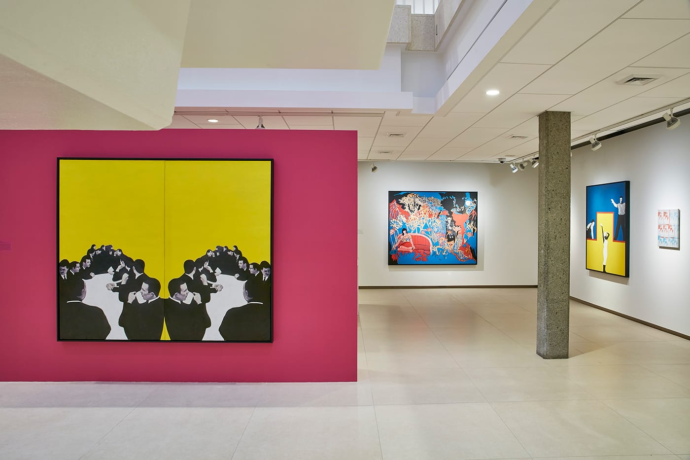 Installation view, 'Rosalyn Drexler: Who Does She Think She Is?' at Rose Art Musuem, Brandeis University (photo by Charles Mayer) (click to enlarge)