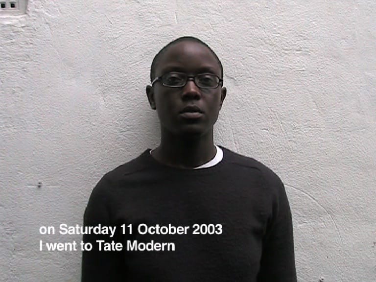 A video still from "A short video about Tate Modern" (2003) by Emma Wolukau-Wanambwa