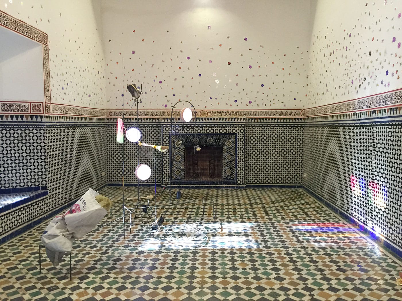 Part of Dineo Seshee Bopape's installation at Bahia Palace.