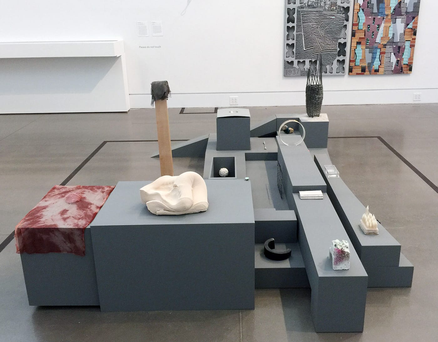 Barb Smith, "Memory of a tiptoe, an evacuation, expansion cement, stolen doorstop … " (2016)