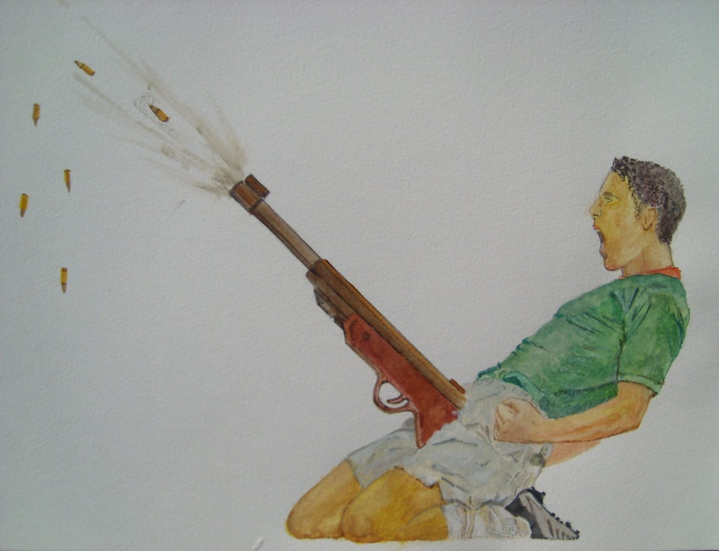 Ferhat Özgür, “Jerk Off” (2008), 30 x 40 cm, drawing on paper