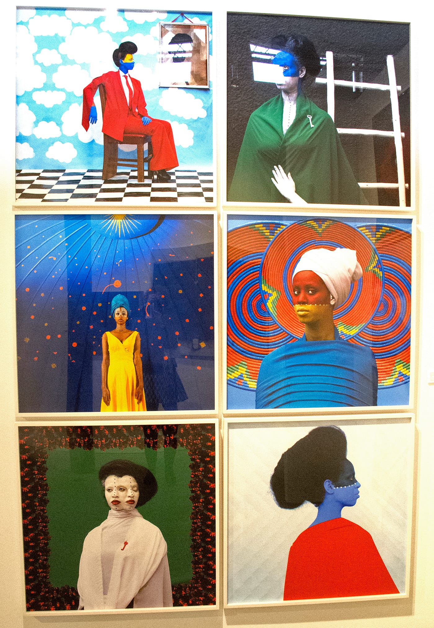 Works by Aida Muluneh at David Krut Projects' booth (photo by the author for Hyperallergic)