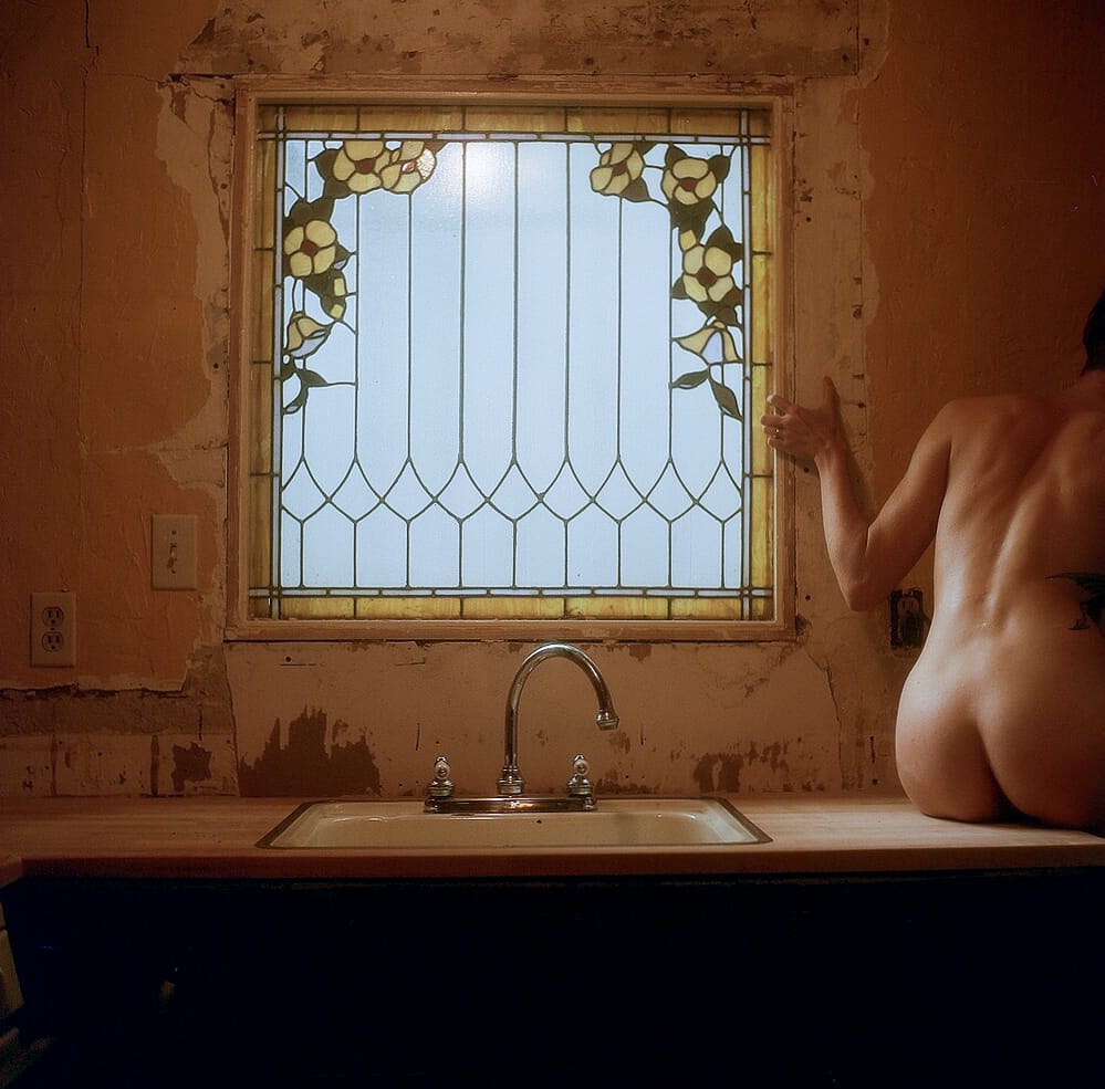 Renee, "The room through eyes that see askew" (2016), unique analog c-­print, 20 x 20 in