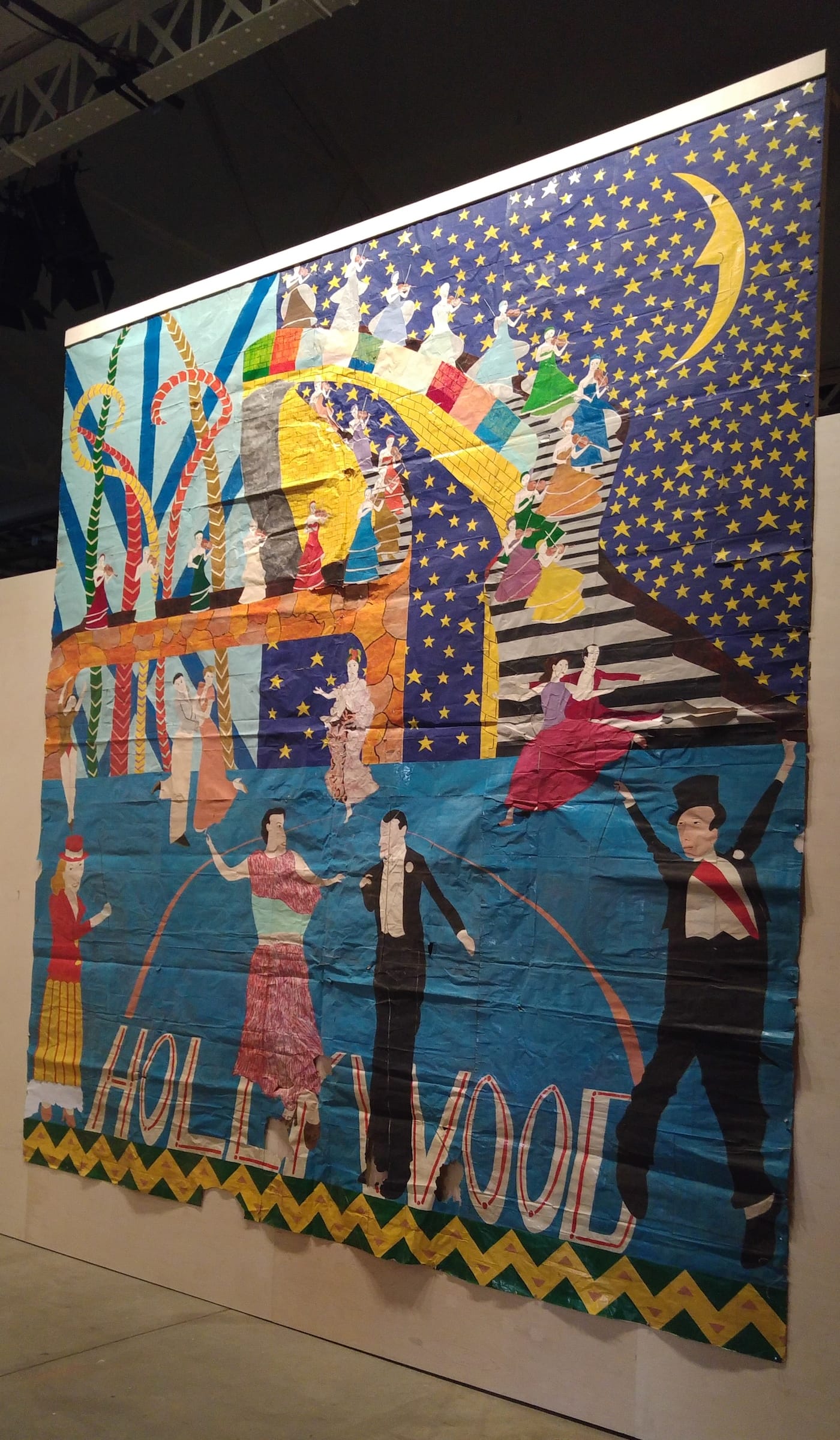 A painted homage to the Golden Era of Hollywood in 'Guy Brunet Réalisateur : Le Studio Paravision' at Lieu Unique