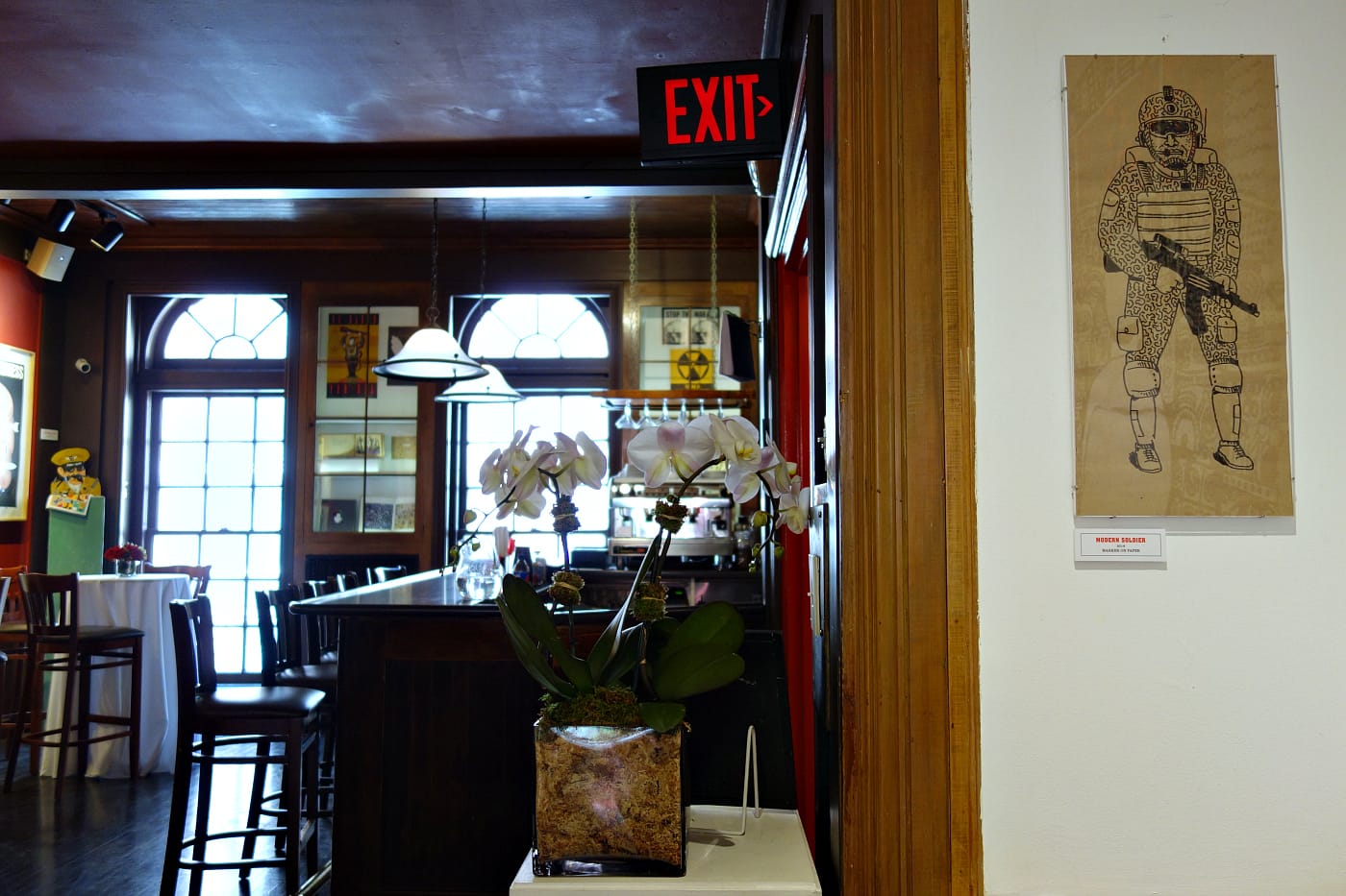 'Seymour Chwast on War' at the Society of Illustrators (photo by the author for Hyperallergic)