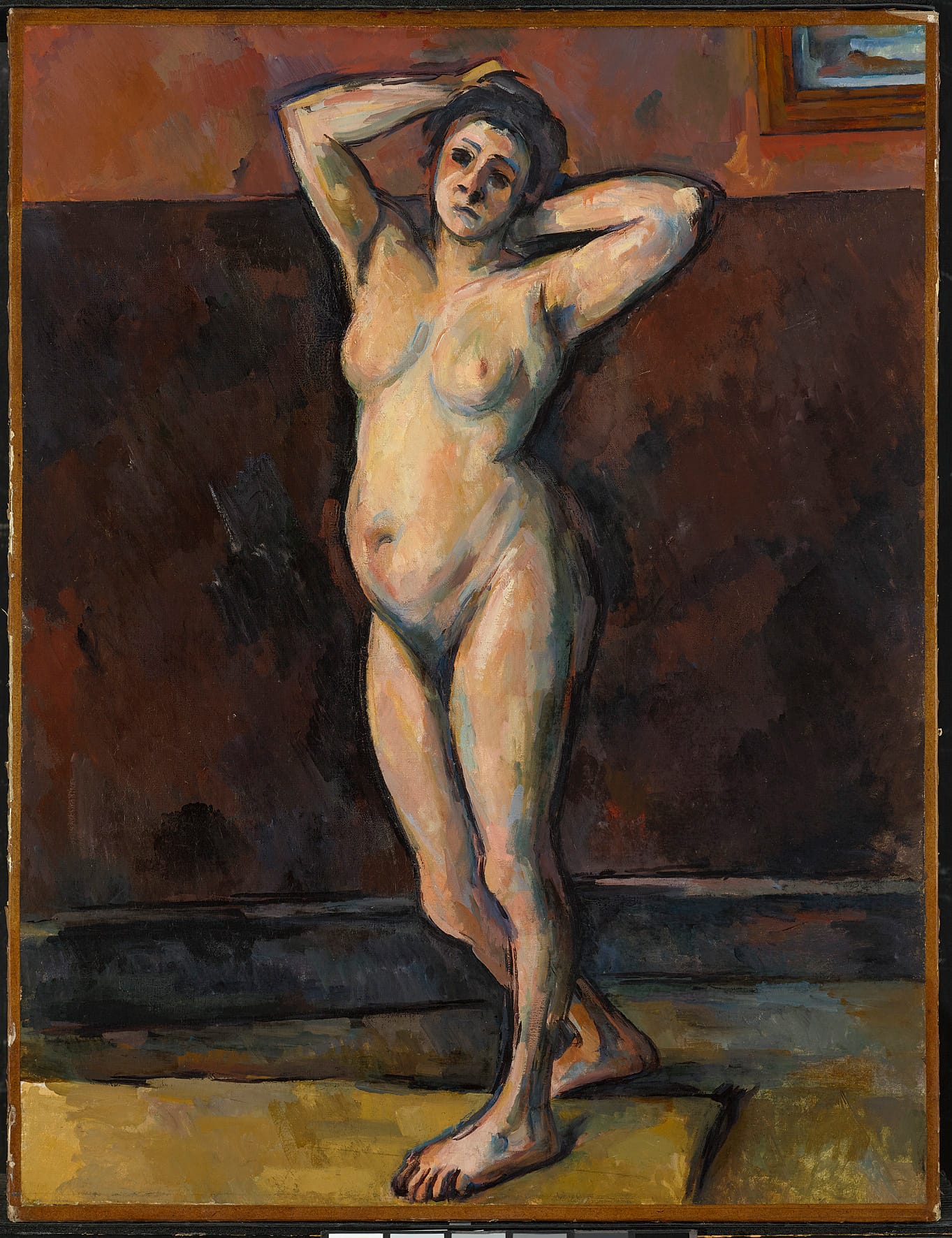 Paul Cézanne, "Standing Nude" (about 1898), oil on canvas, 92.7 x 71.1 cm, private collection (image © and courtesy the owner) (click to enlarge)