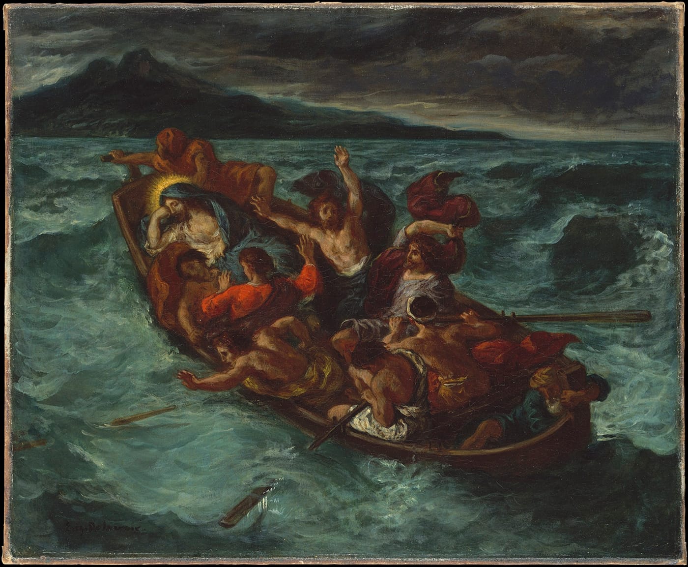 Eugène Delacroix, "Christ on the Sea of Galilee" (1853), cil on canvas, 50.8 x 61 cm, The Metropolitan Museum of Art, New York, H. O. Havemeyer Collection, Bequest of Mrs. H. O. Havemeyer, 1929 (image © The Metropolitan Museum of Art)