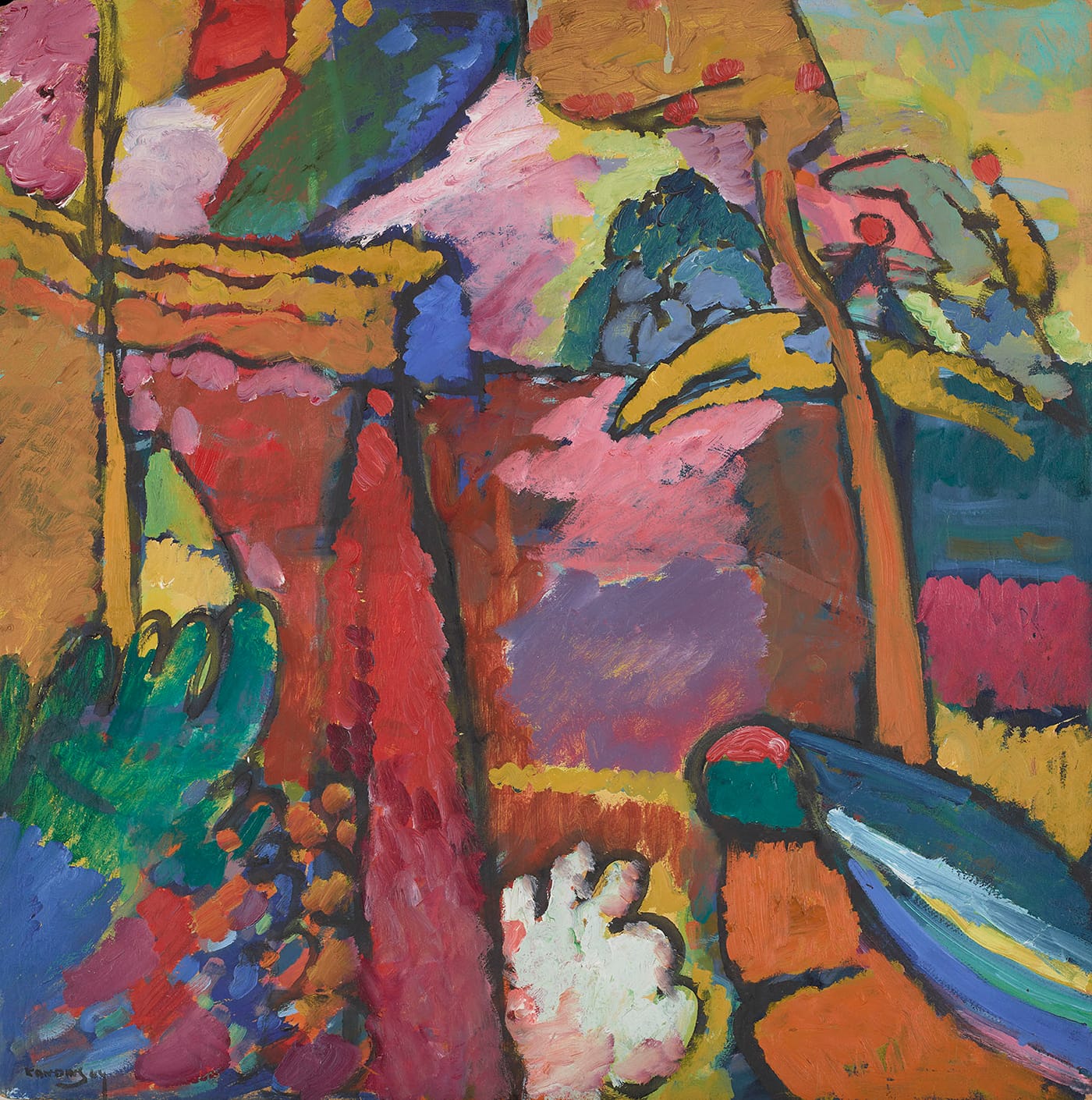 Vassily Kandinsky, "Study for Improvisation V" (1910), oil on pulp board, 70.2 x 69.9 cm, The Minneapolis Institute of Art, Gift of Bruce B. Dayton (image © The Minneapolis Institute of Art)