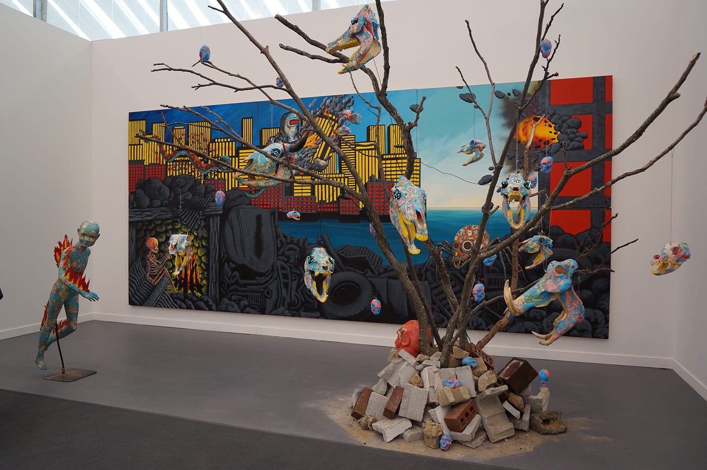 David Wojnarowicz, “Untitled (Burning Boy Installation)" (1985), at PPOW's booth