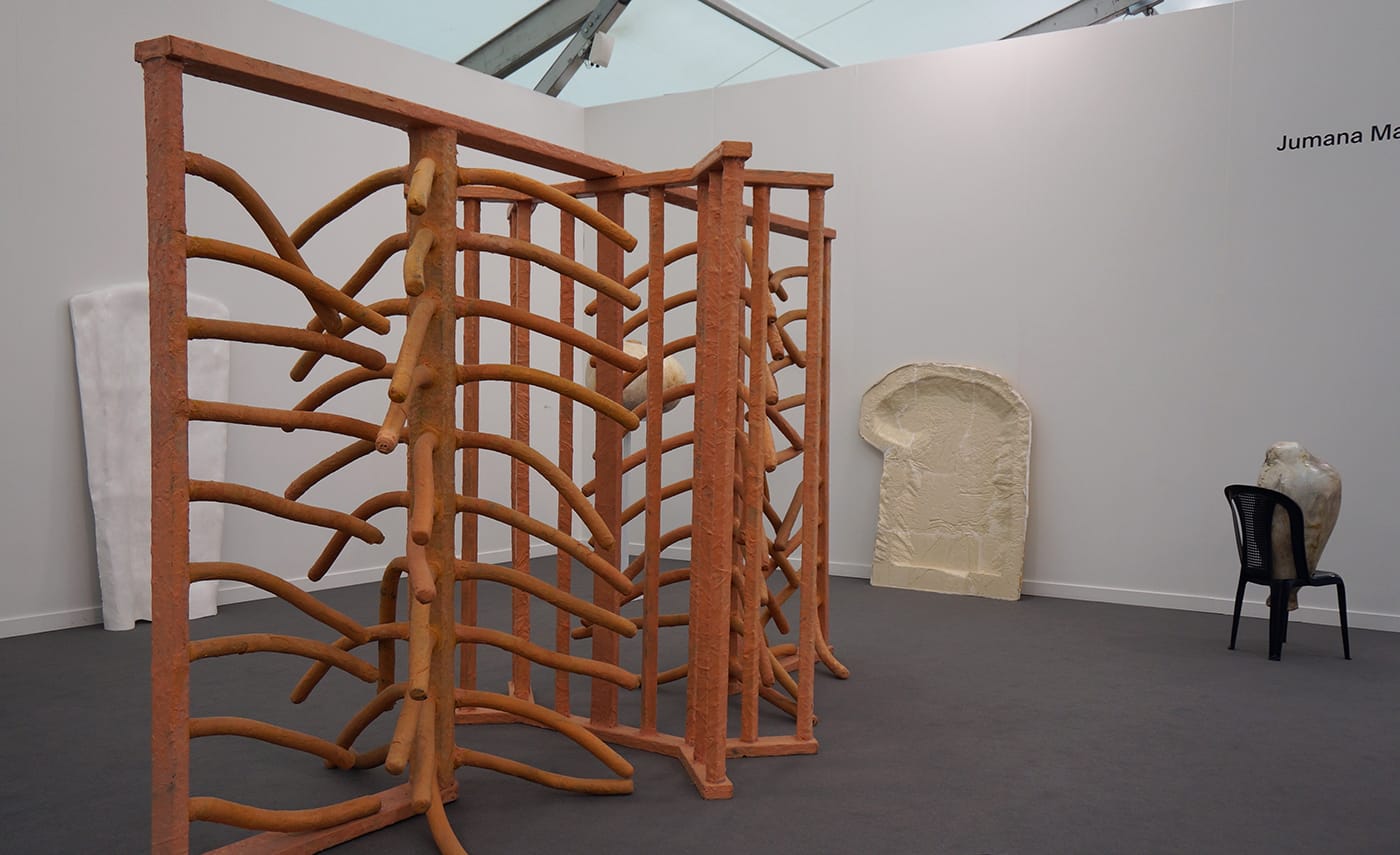 Work by Jumana Manna’s filling CRG Gallery's booth