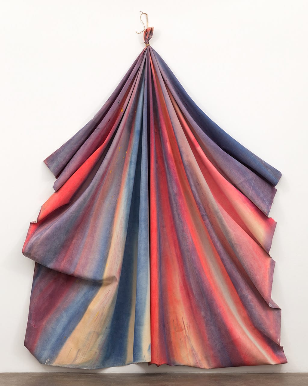 Sam Gilliam, "One On" (1970), acrylic on canvas, installation dimensions: 123 x 93 x 13 inches (via davidkordanskygallery.com)