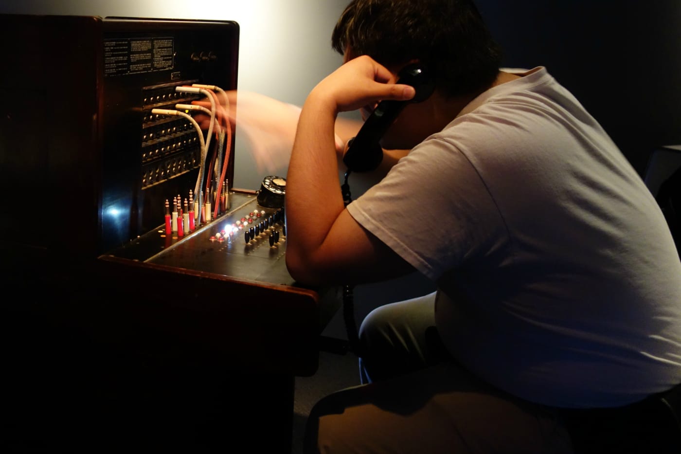 "Hello, Operator!" game at the 2016 IndieCade at the Museum of the Moving Image (photo by the author for Hyperallergic)