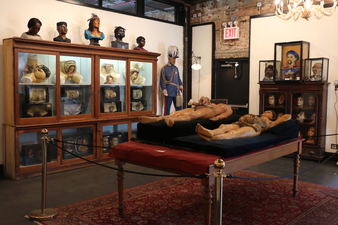Installation view, 'House of Wax' at the Morbid Anatomy Museum (all photos by Michelle Enemark for Atlas Obscura unless otherwise noted)