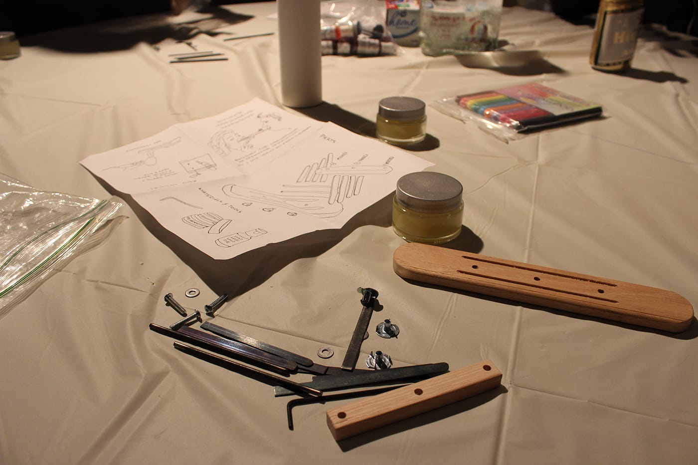 The “Linguaphone of Tremulous Communion” in kit form, pre-construction (click to enlarge)