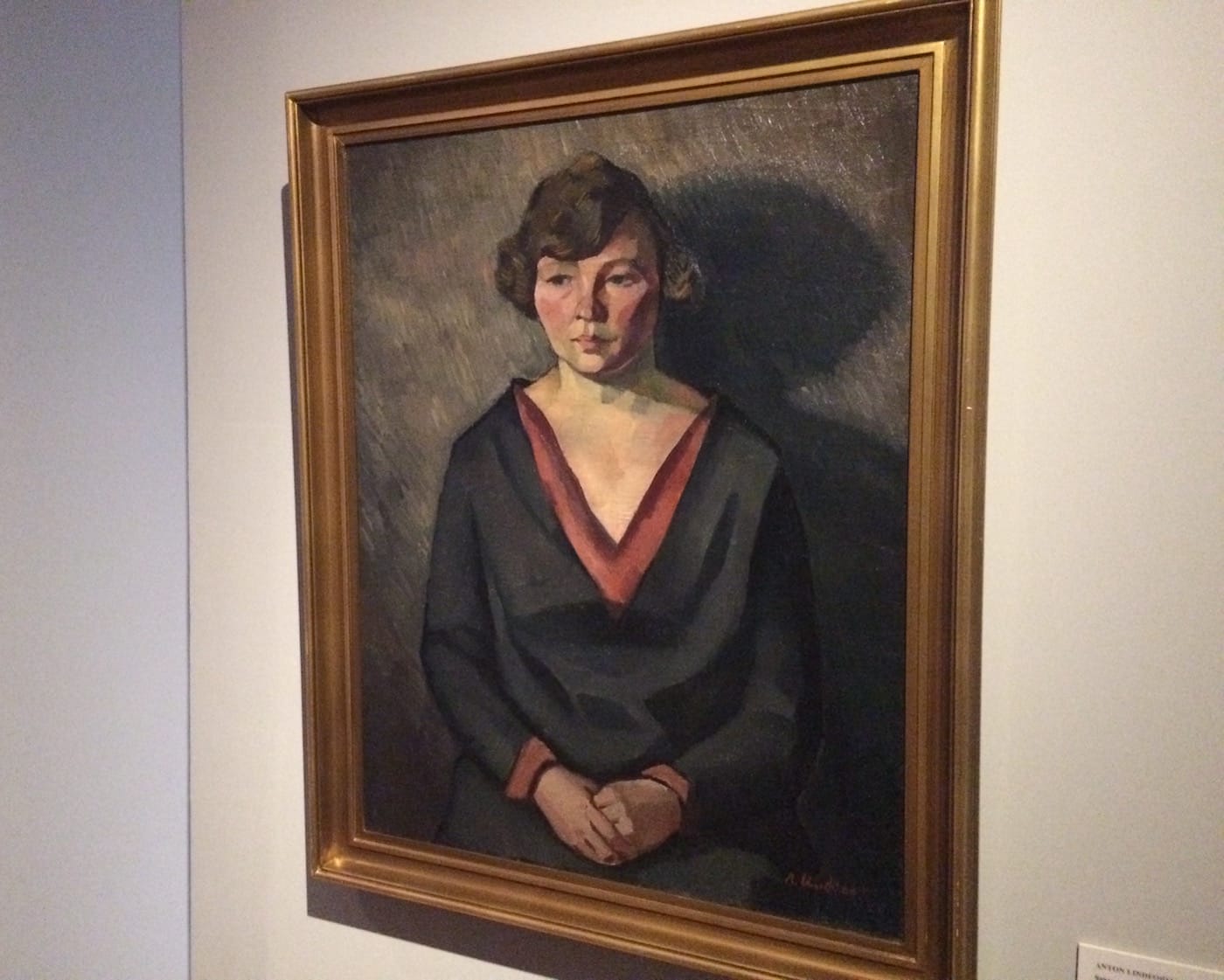 Anton Lindfors, "Portrait of a Woman," oil on canvas (click to enlarge)