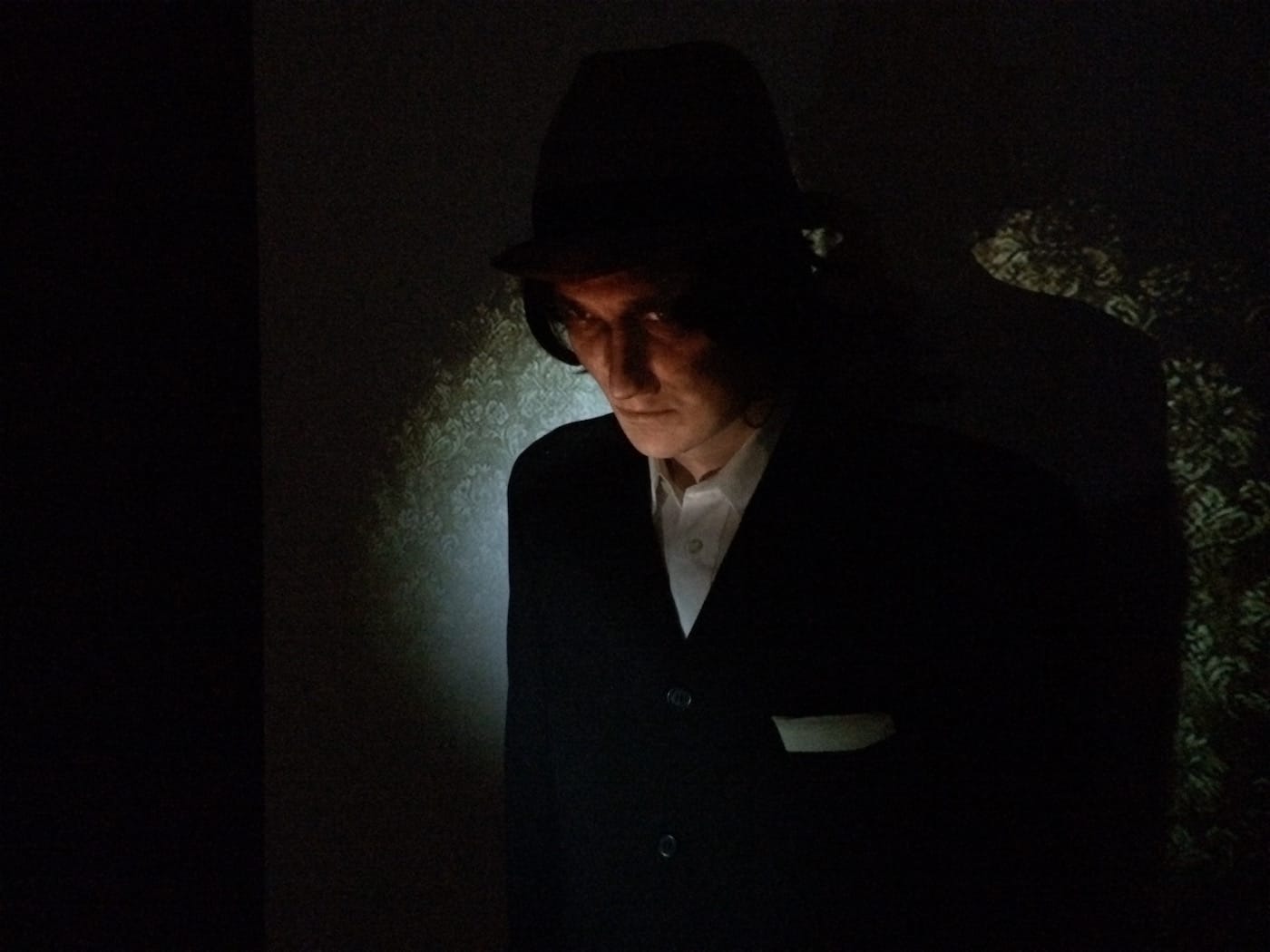 Installation featuring the suspected murderer, by Jarno Vesala, Finnish Young Artist of the Year 2013 (click to enlarge)