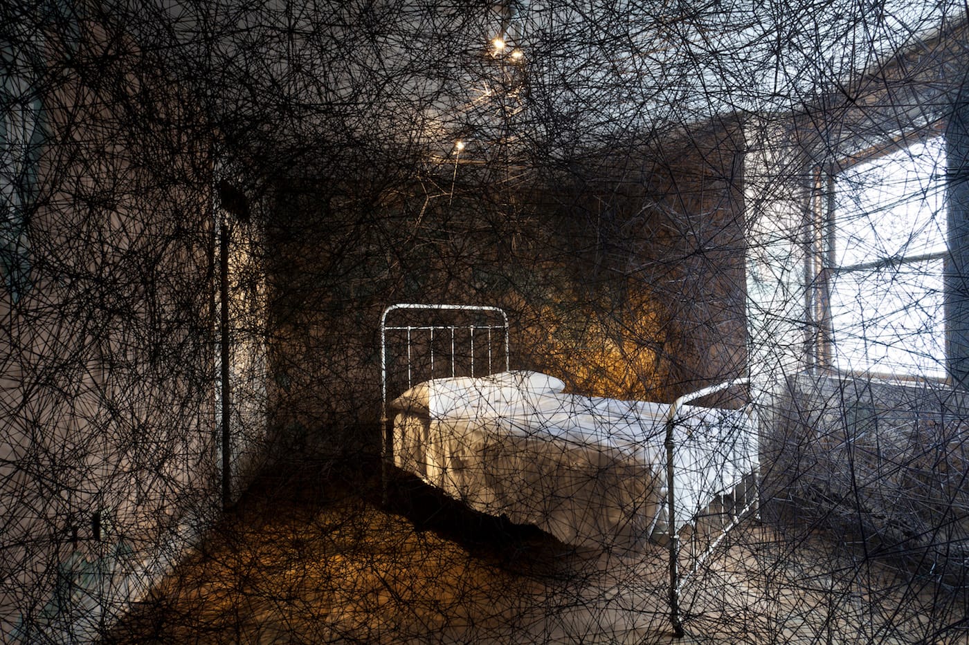 Installation view of Chiharu Shiota's 'Trace of Memory' at the Mattress Factory (all photos courtesy of the Mattress Factory)