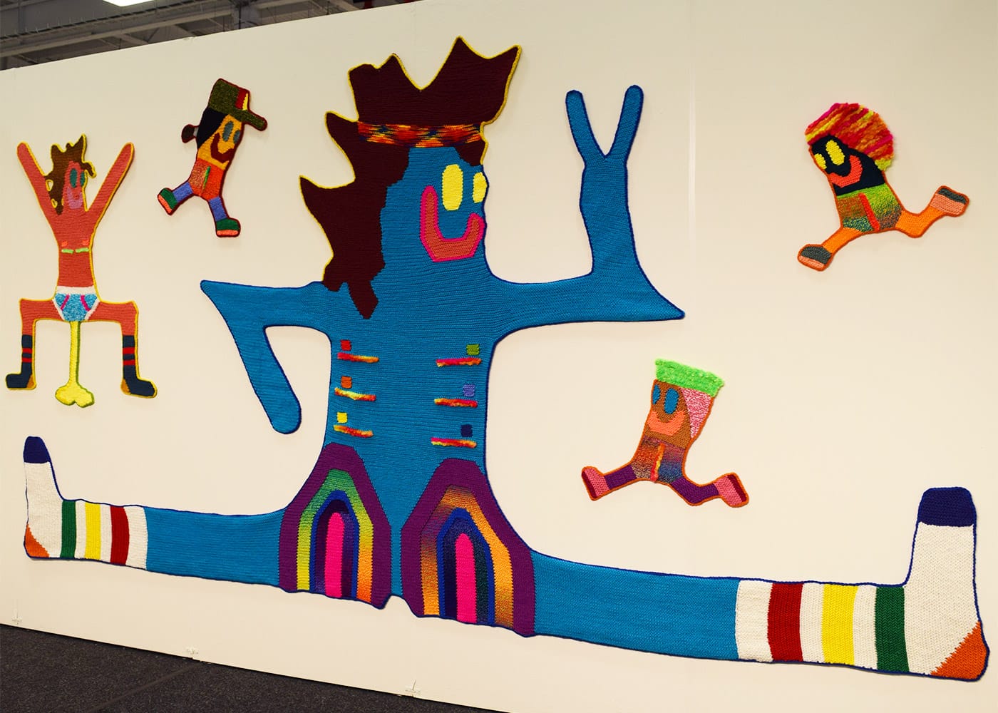 Crochet works by Caroline Wells Chandler in Roberto Paradise's booth